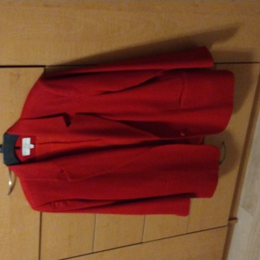 Women's Kim Rogers wool blazer, size 16, red
